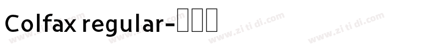 Colfax regular字体转换